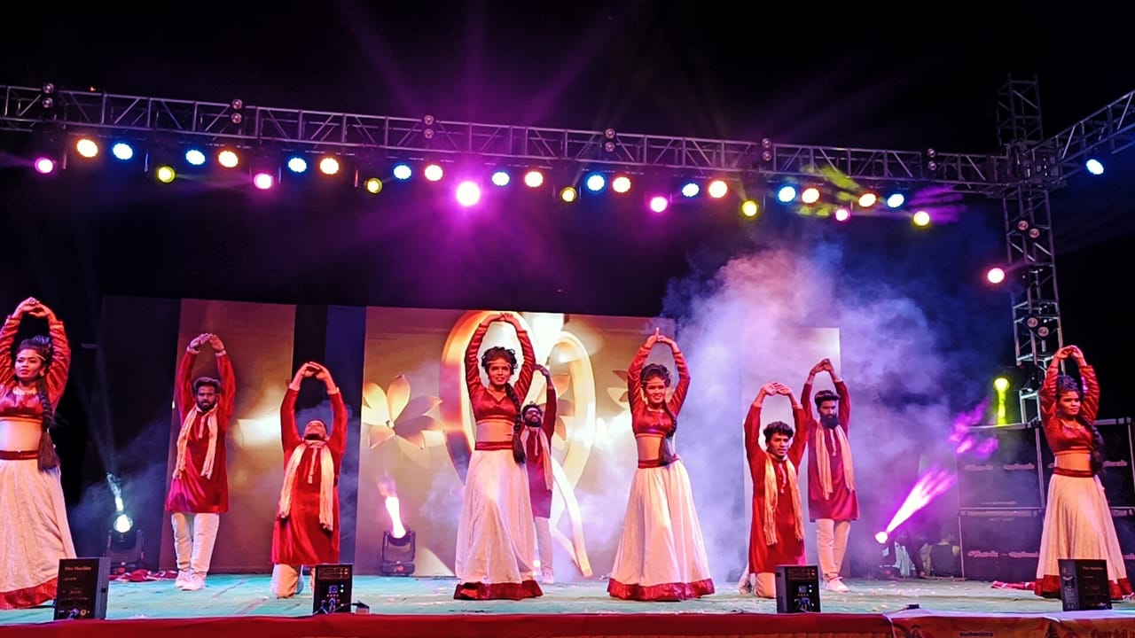 Colourful dance performance at the event