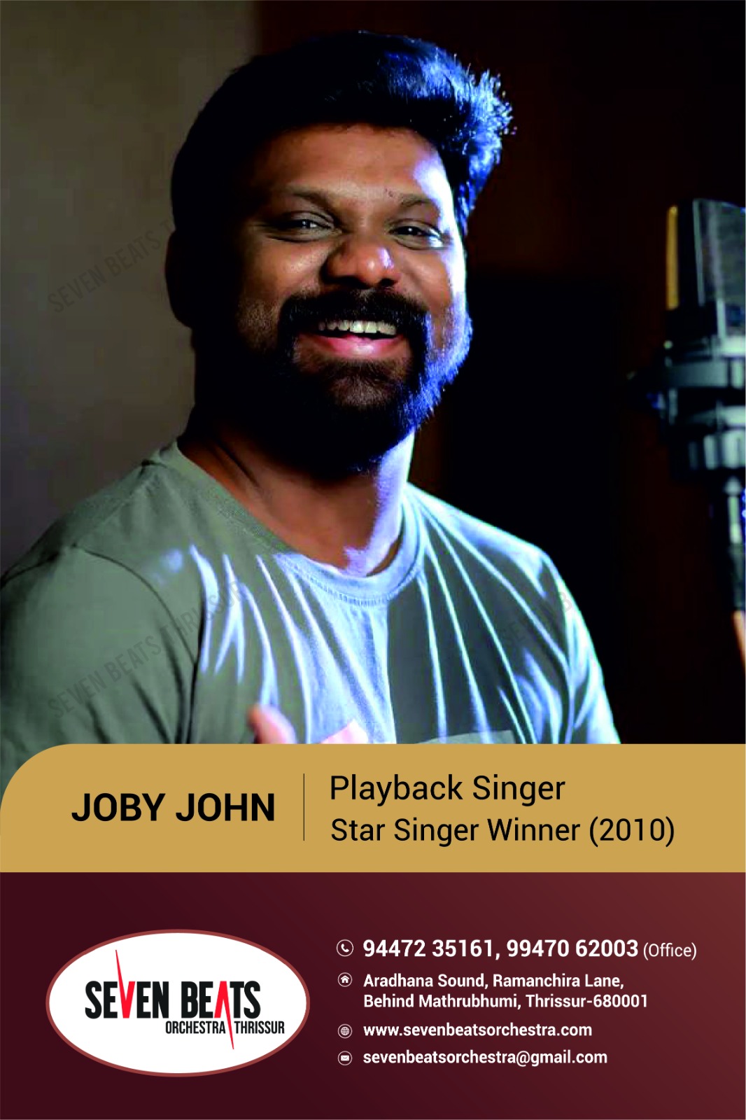 Joby John performing at Seven Beats Ganamela